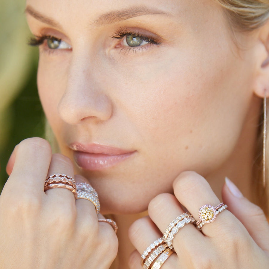 in white gold (middle finger)<br>shop the look > sweet solace <span class='visuallyhidden'>Contact the Beverly Hills store at 323-404-2959 or through this website for shopping assistance.</span>